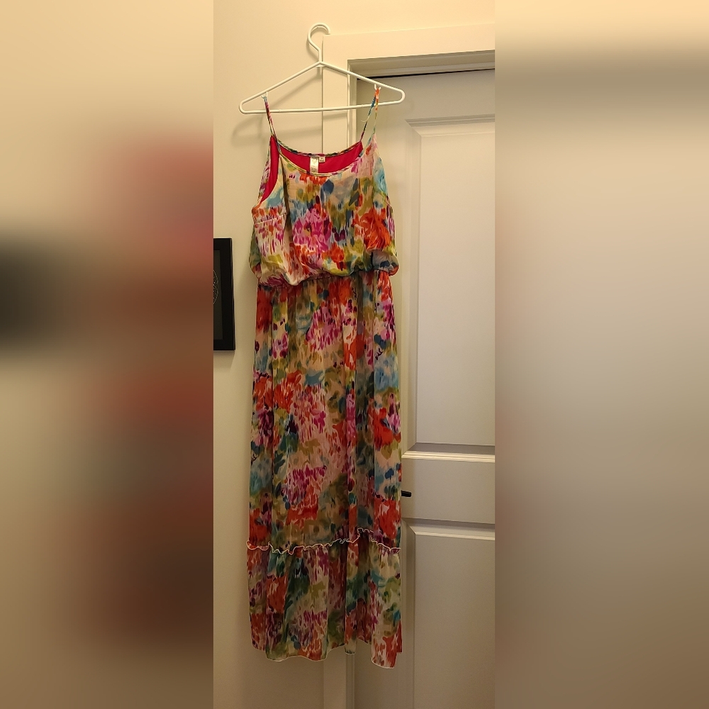 Emma & Michele Colorful Floral Maxi Dress